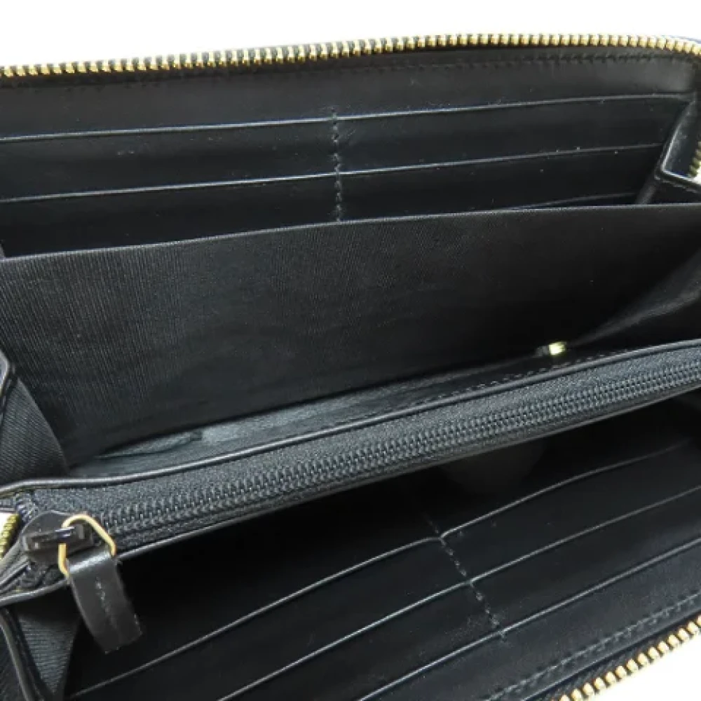 Gucci Vintage Pre-owned Leather wallets Black Dames