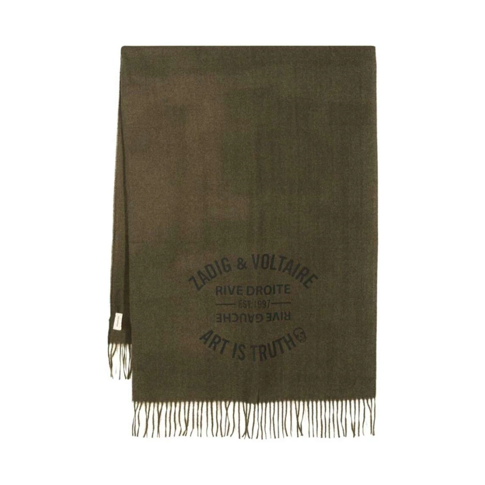 Zadig & Voltaire Barn Grön Khaki Scarf Green, Flicka