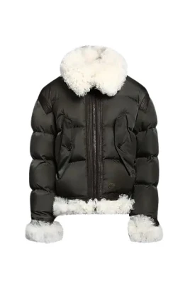 Svart Pufferjacka - Nylontyg