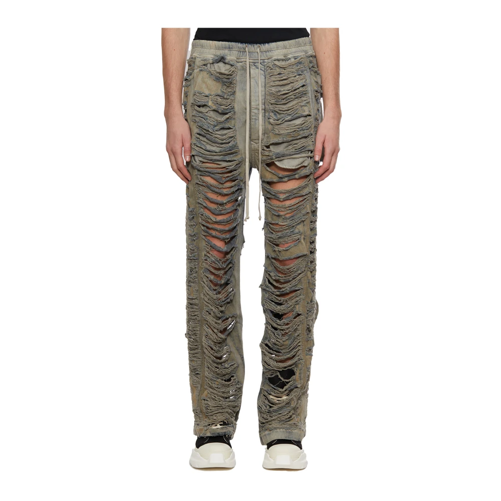 Rick Owens Denim Cut Pusher Pants Blue Dames