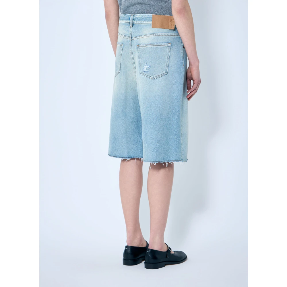 MM6 Maison Margiela Denim Shorts Blue Dames