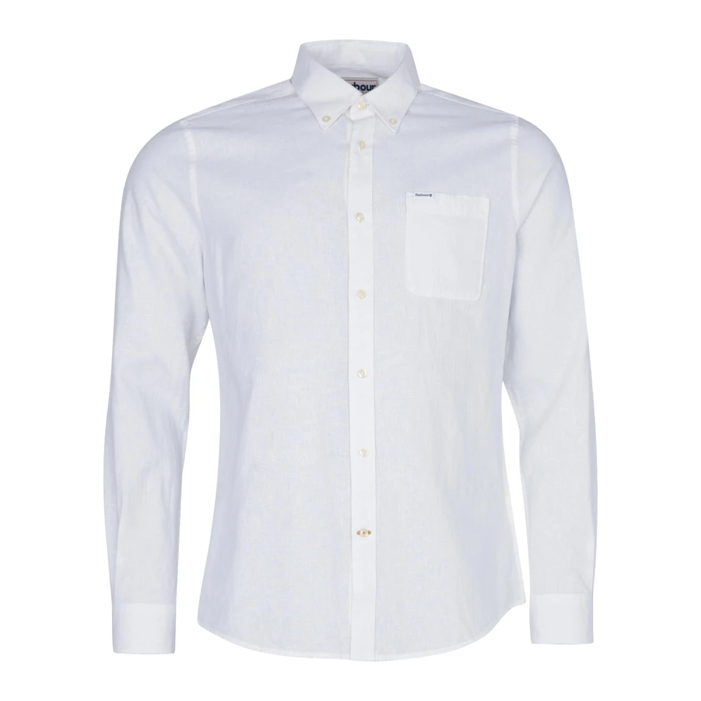 Barbour Uomo Bianco Camicia Casual