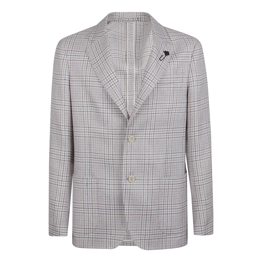 Lardini Neutrale Jas voor Mannen Ss25 Gray Heren