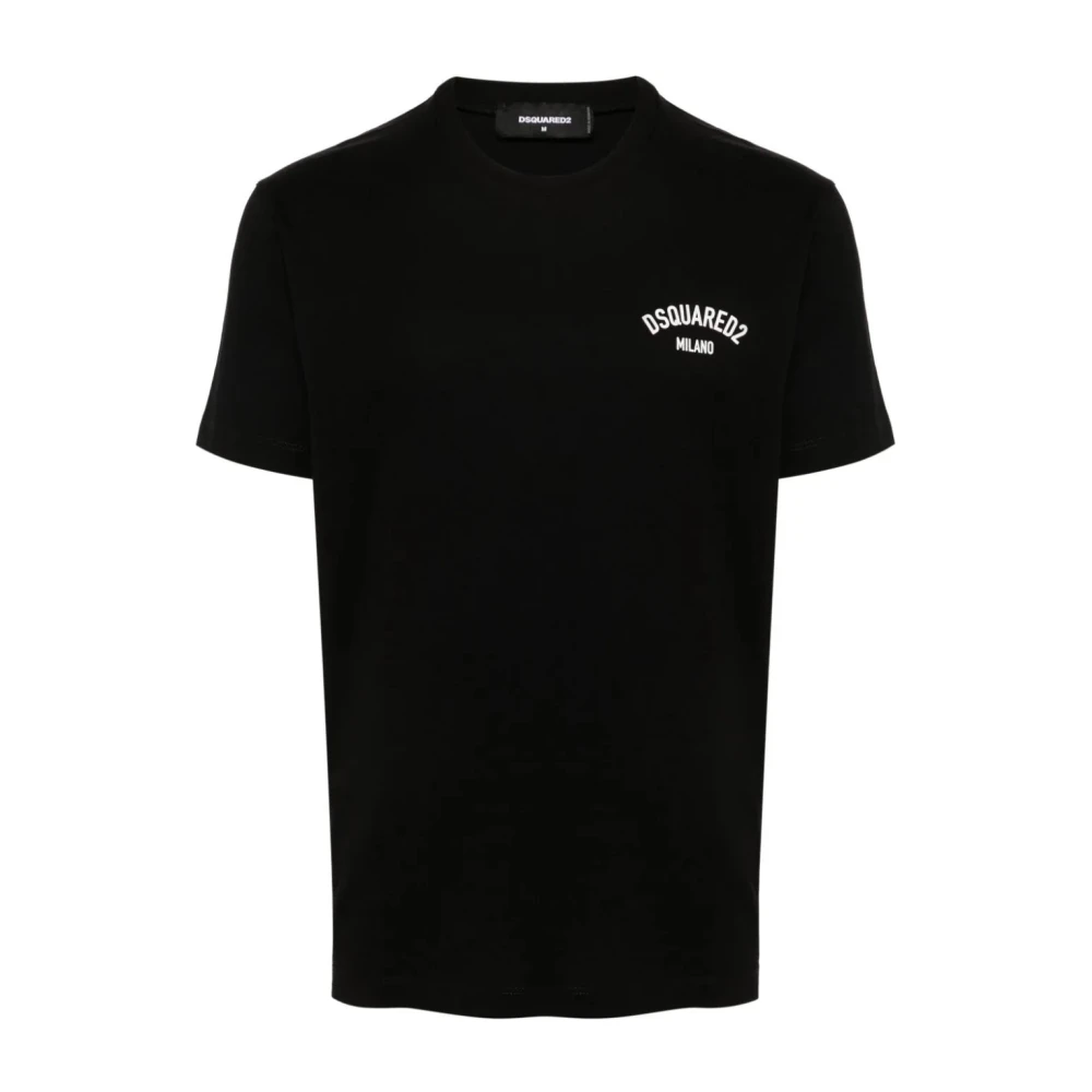 Dsquared2 Milano Cool Fit Zwart Katoenen T-shirt Black Heren
