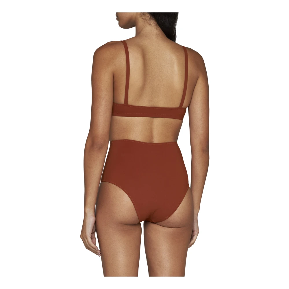 Lido Hoge Taille Bikini Set Brown Dames