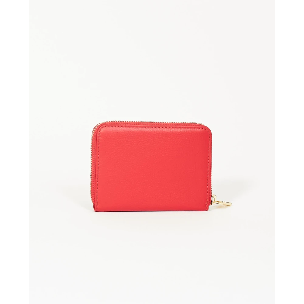 PATRIZIA PEPE Rode portemonnee met gouden Fly-logo Red Dames
