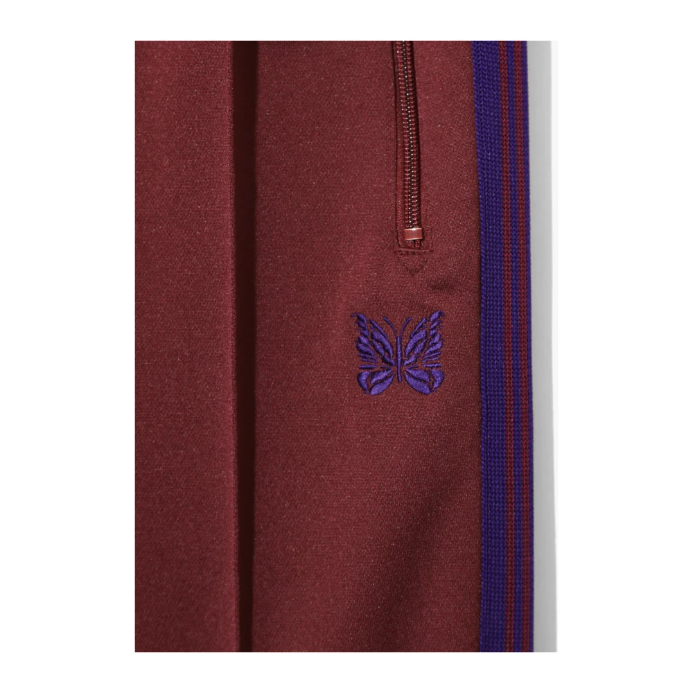 Needles Comfortabele Geborduurde Broek Brown Heren