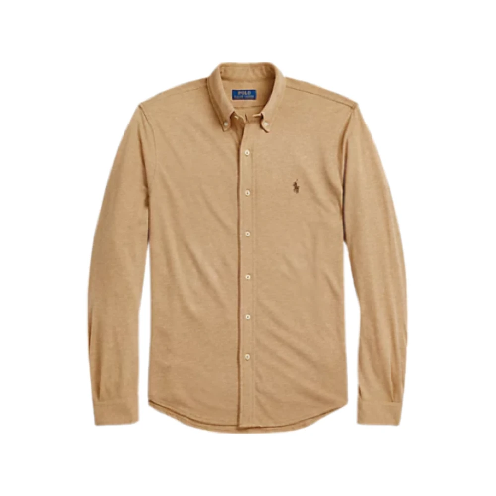 Ralph Lauren Beige Buttoned Collar Shirt - Male - Casual Shirts - L - Shirts