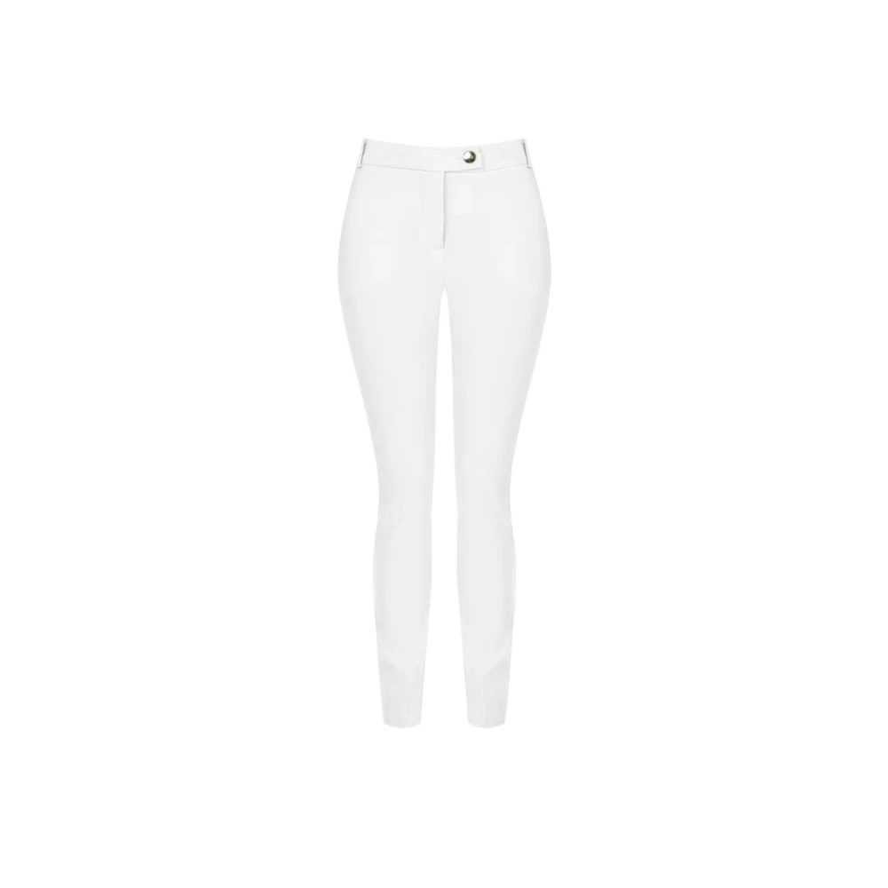 RINASCIMENTO Effen Kleur Rechte Pijpen Broek White Dames