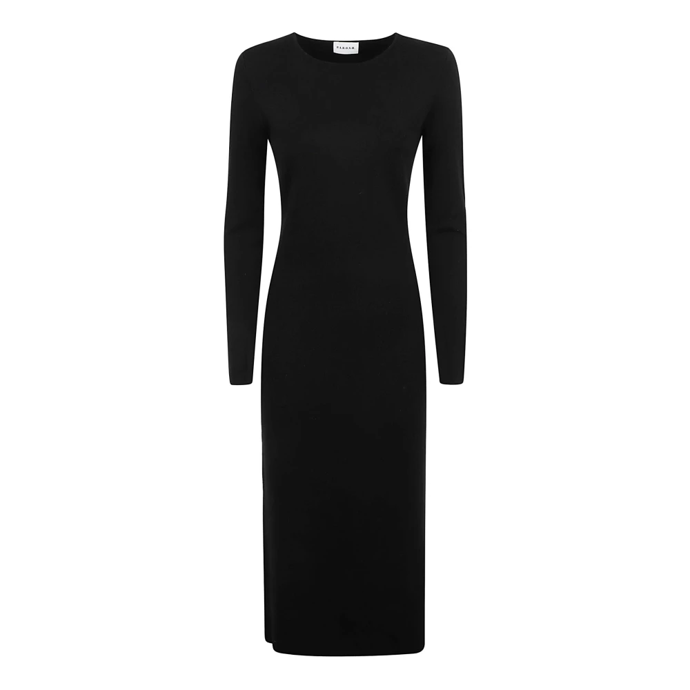 P.a.r.o.s.h. Zwarte Wol-Kasjmier Jurk Aw24 Black Dames