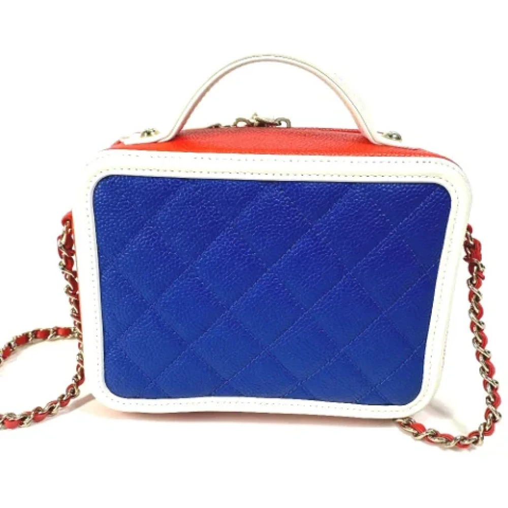 Chanel Vintage Pre-owned Leather chanel-bags Blue Dames