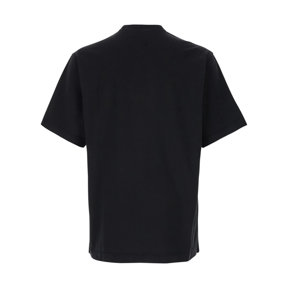 Burberry Paardrijden Geborduurd T-shirt Zwart Black Heren