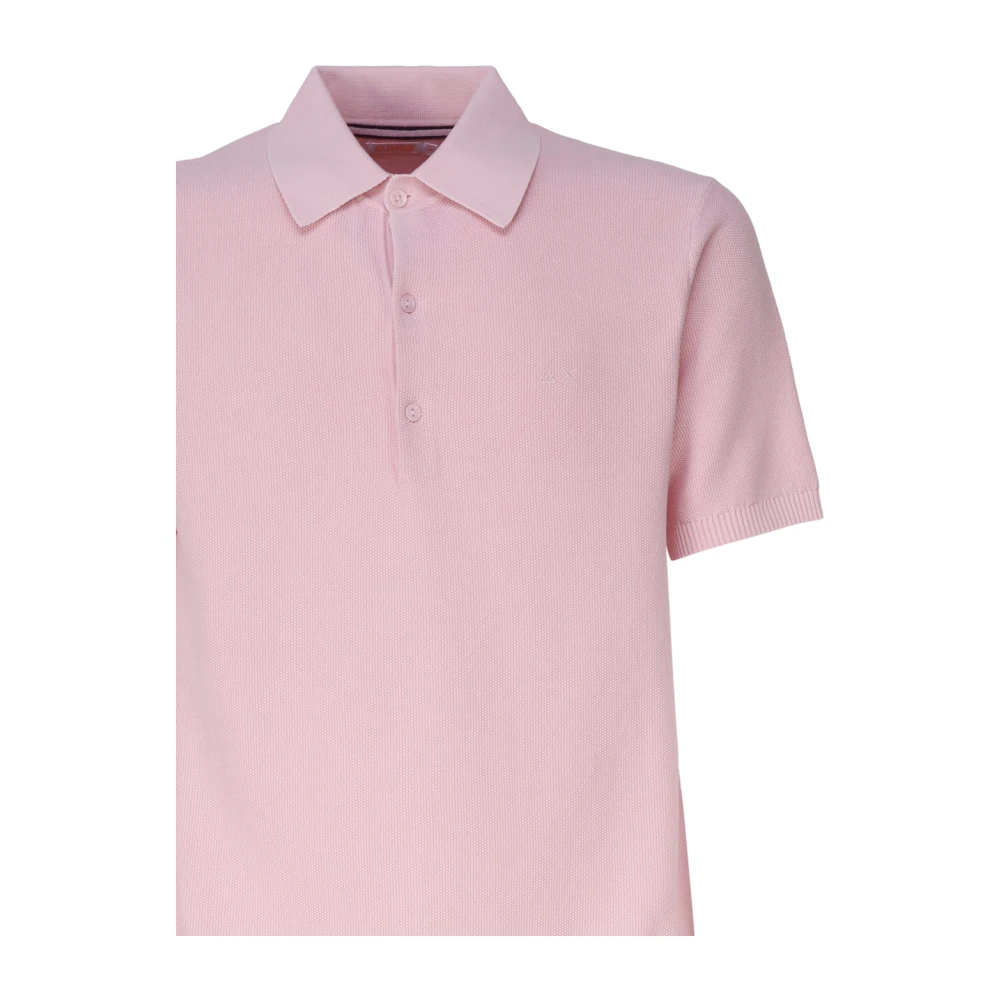 Sun68 Roze Katoenen Poloshirt Korte Mouwen Pink Heren