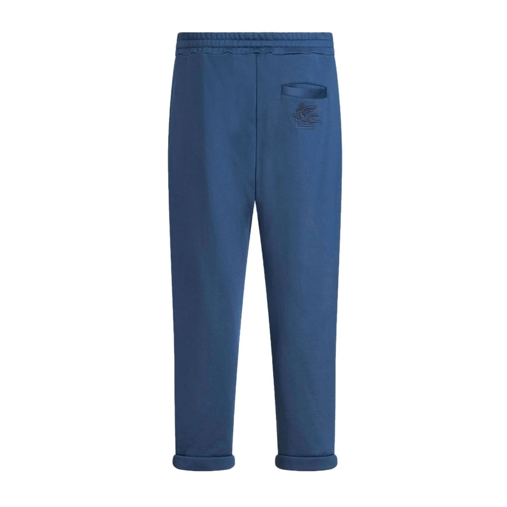ETRO Blauwe Sweatpants met Logo Blue Heren