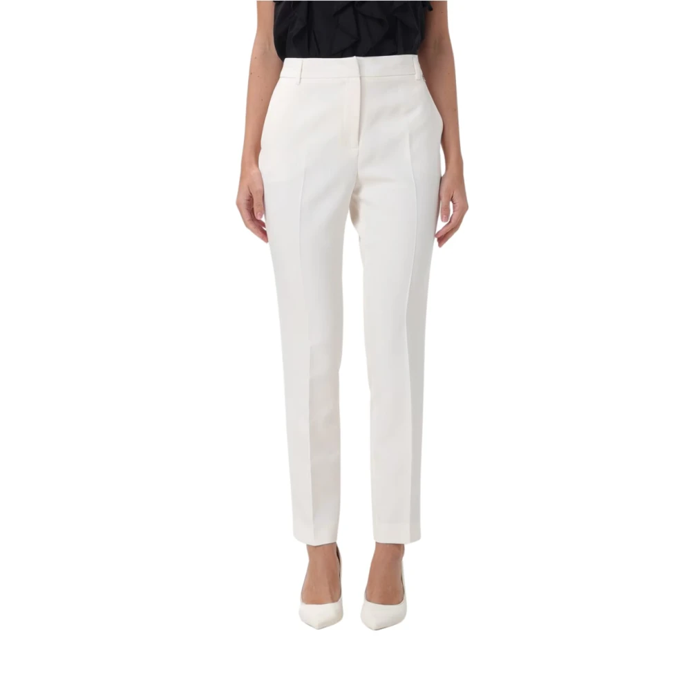 Liu Jo Vrouw Wit Elegante Te Polyester Broek