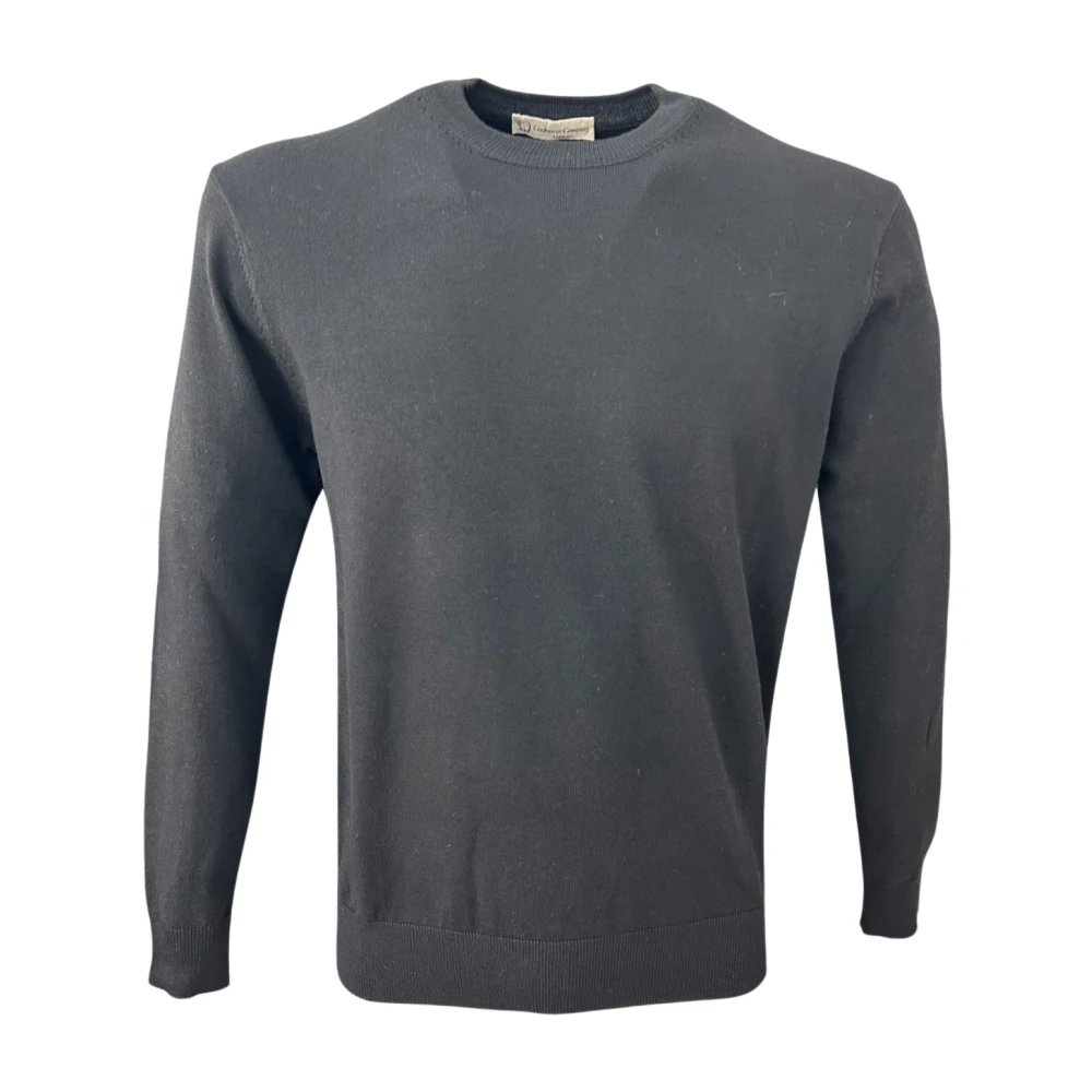 Cashmere Company Ronde Hals Trui Black Heren