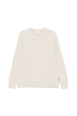beige-ribstrikket-crew-neck-sweater