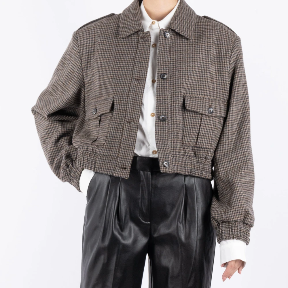 The Garment Bruine Wollen Jas Brown Dames