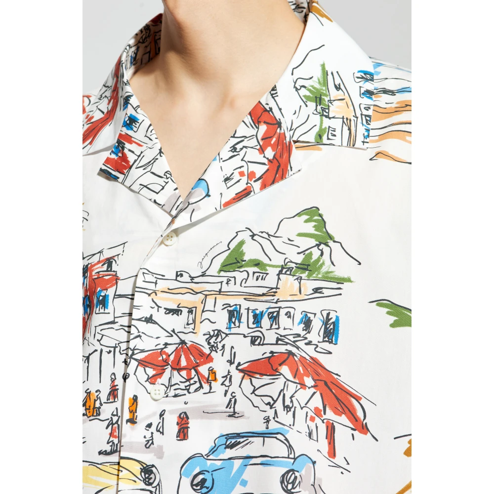 Jacquemus Shirt met print White Heren