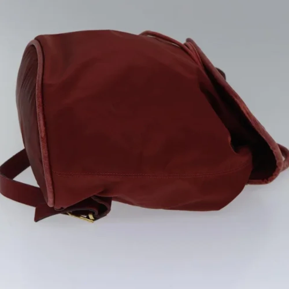 Celine Vintage Pre-owned Nylon backpacks Red Dames