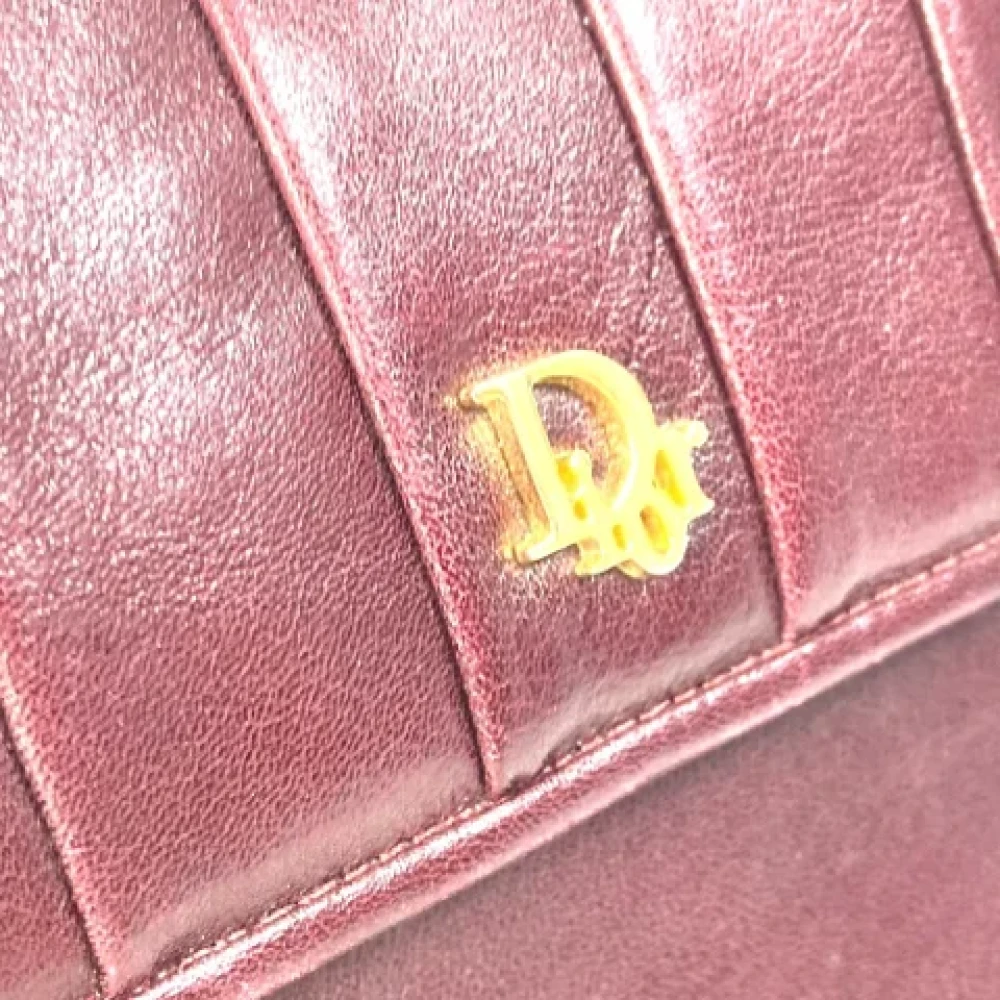 Dior Vintage Pre-owned Leather shoulder-bags Red Dames