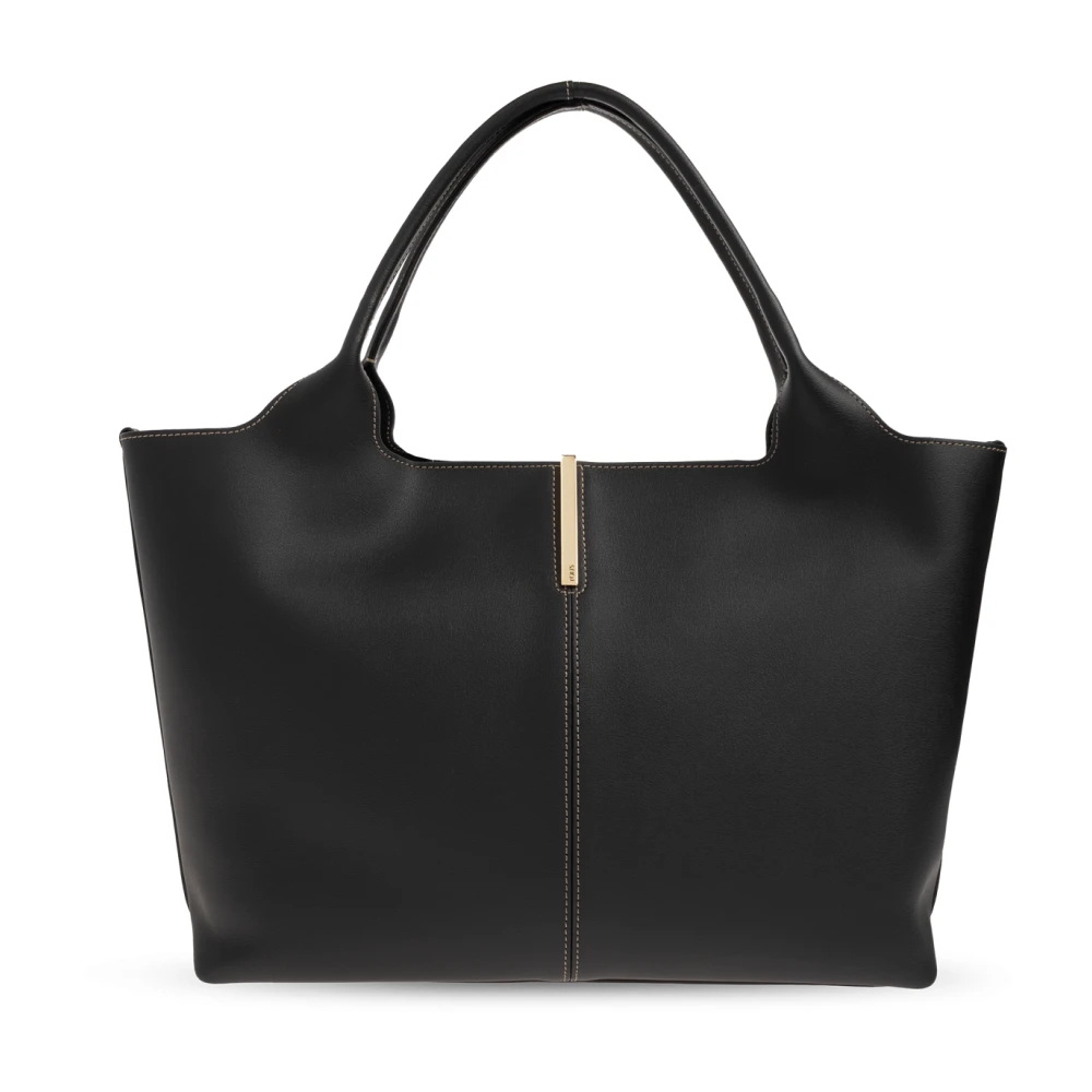 Tod's - Mittelgroße-Kleine Leder-Einkaufstasche - Bags - Damen - Schwarzk - One Size - Bild 3