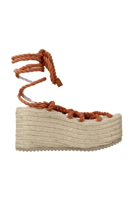 Snörad Sandal Kilklackar