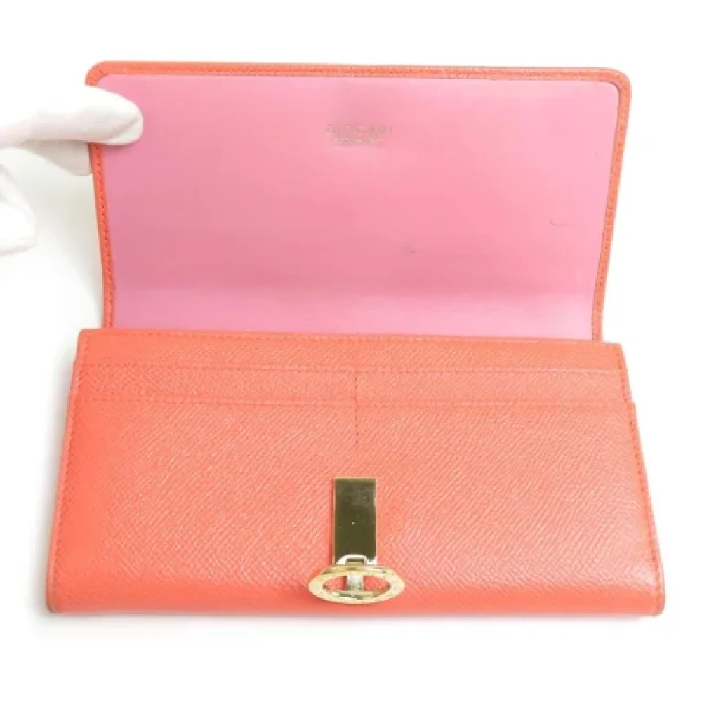 Bvlgari Vintage Pre-owned Leather wallets Pink Dames