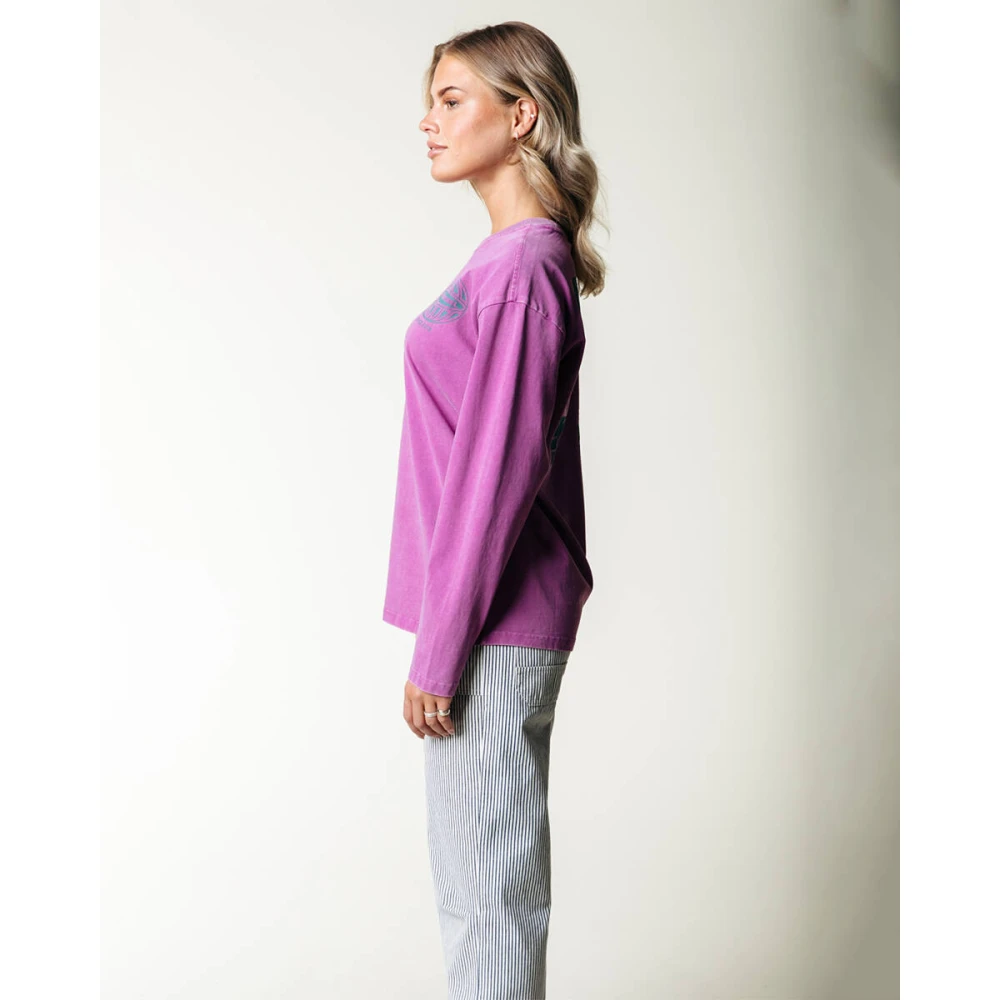 Colourful Rebel Racer Logo Longsleeve Tee Pink Dames