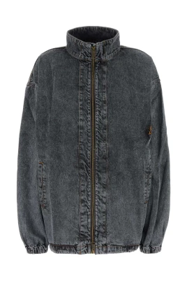 Evergreen Pinched Logo Denim Windbreaker