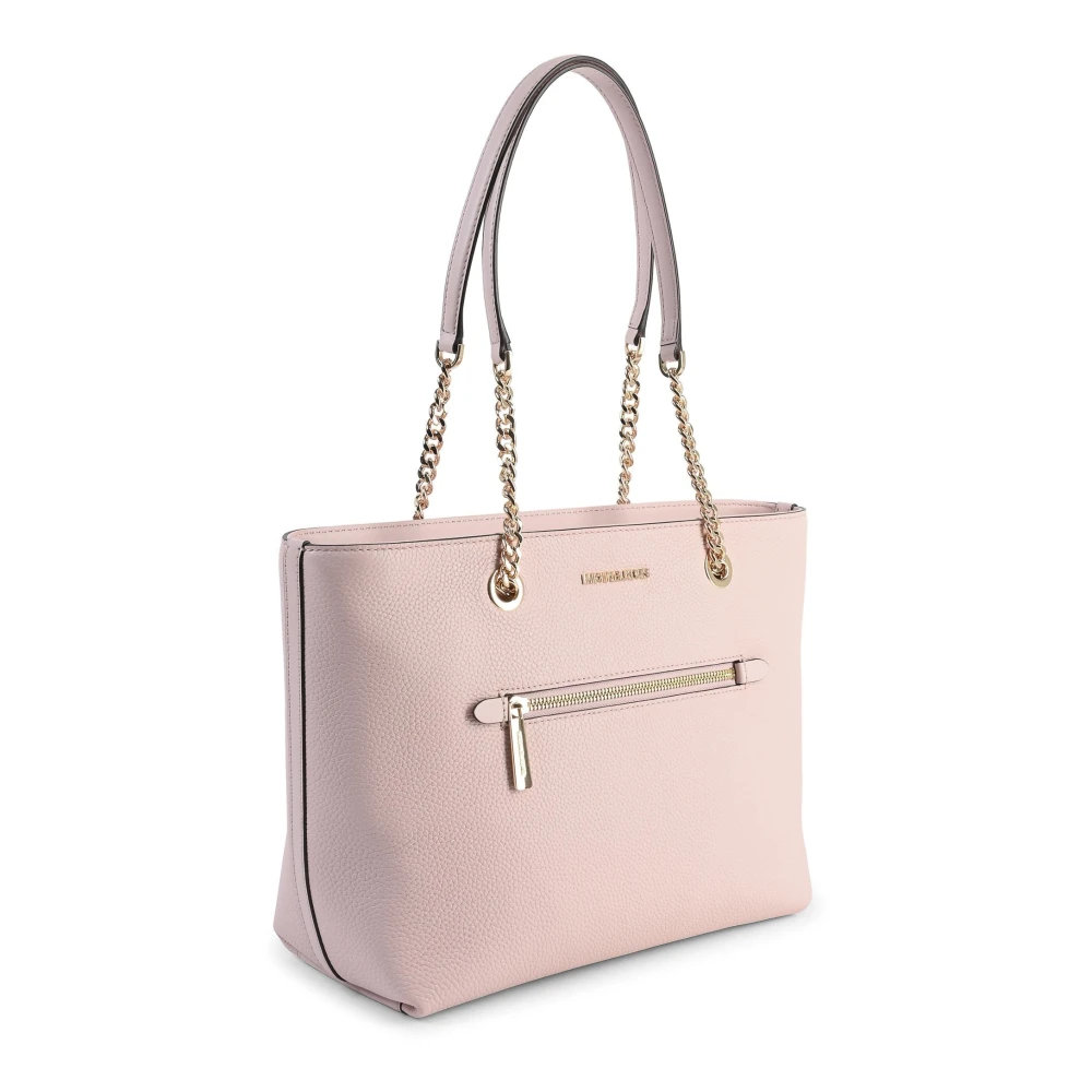 Michael Kors Jet Set Medium Front Pocket Chain Tote Bag Pink Dames