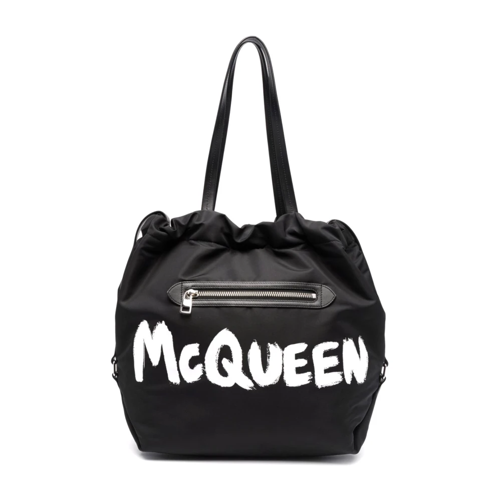 Alexander mcqueen Stijlvolle Leren Tas Black Dames