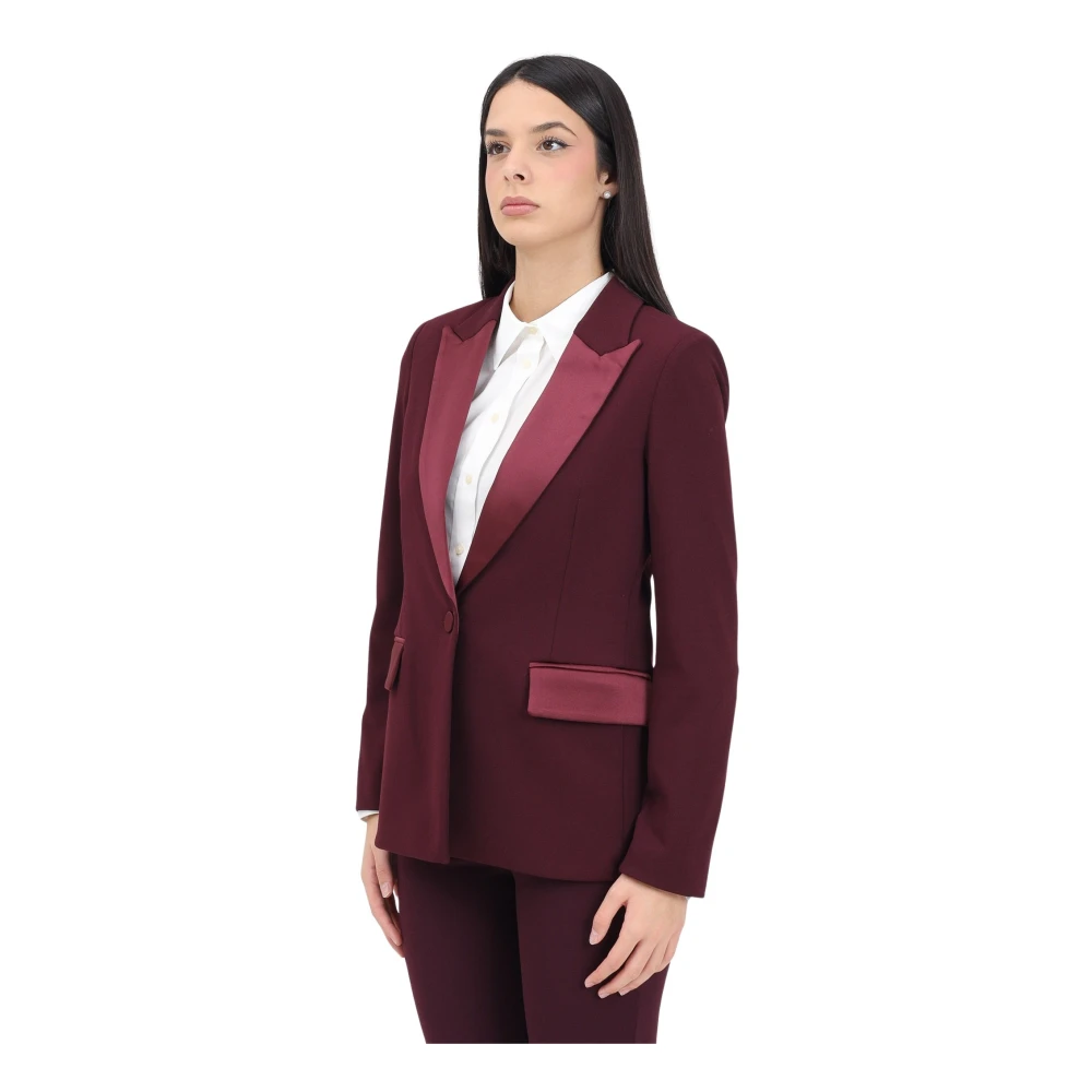 ViCOLO Bordeaux Jas Klassieke Elegante Stijl Red Dames
