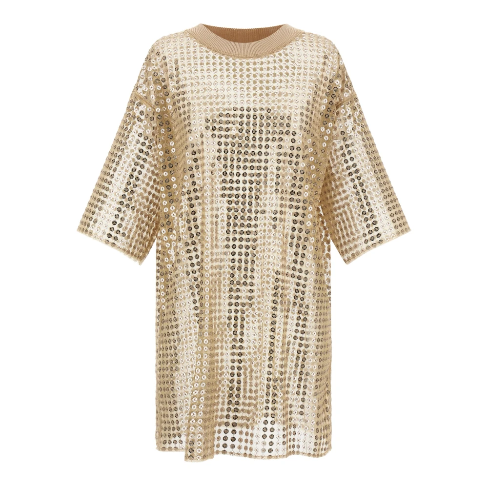 Fabiana Filippi Beige Mini Dress - Female - Tunics - Xs - Blouses & Shirts