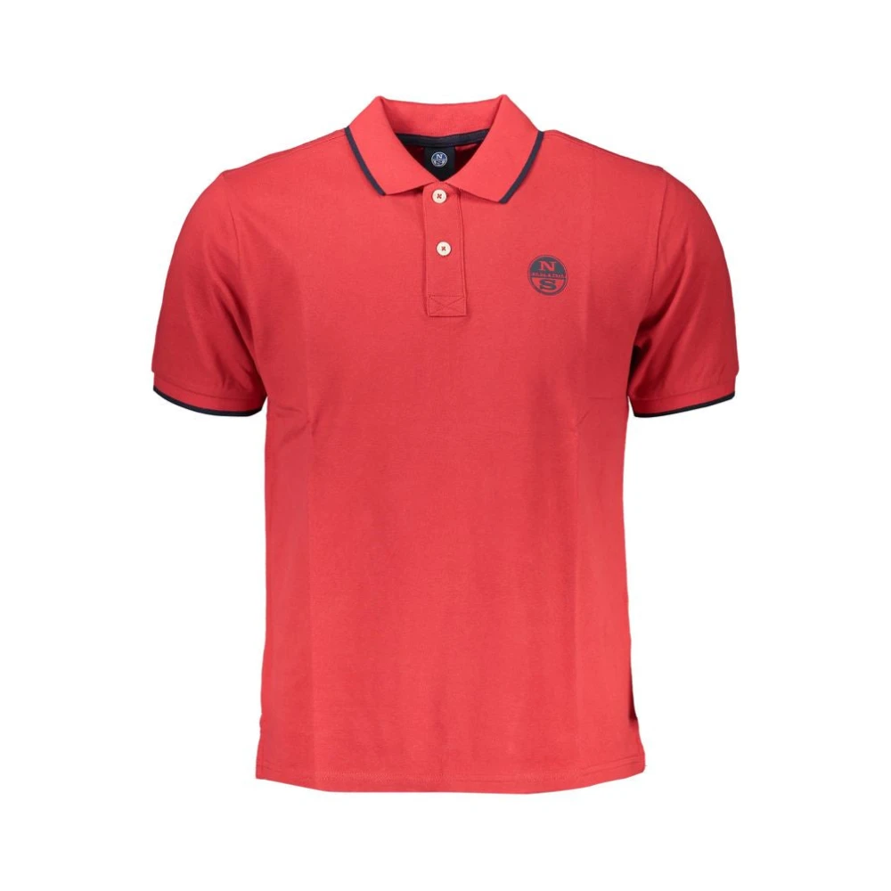 North Sails Rood Katoenen Poloshirt met Print Red Heren