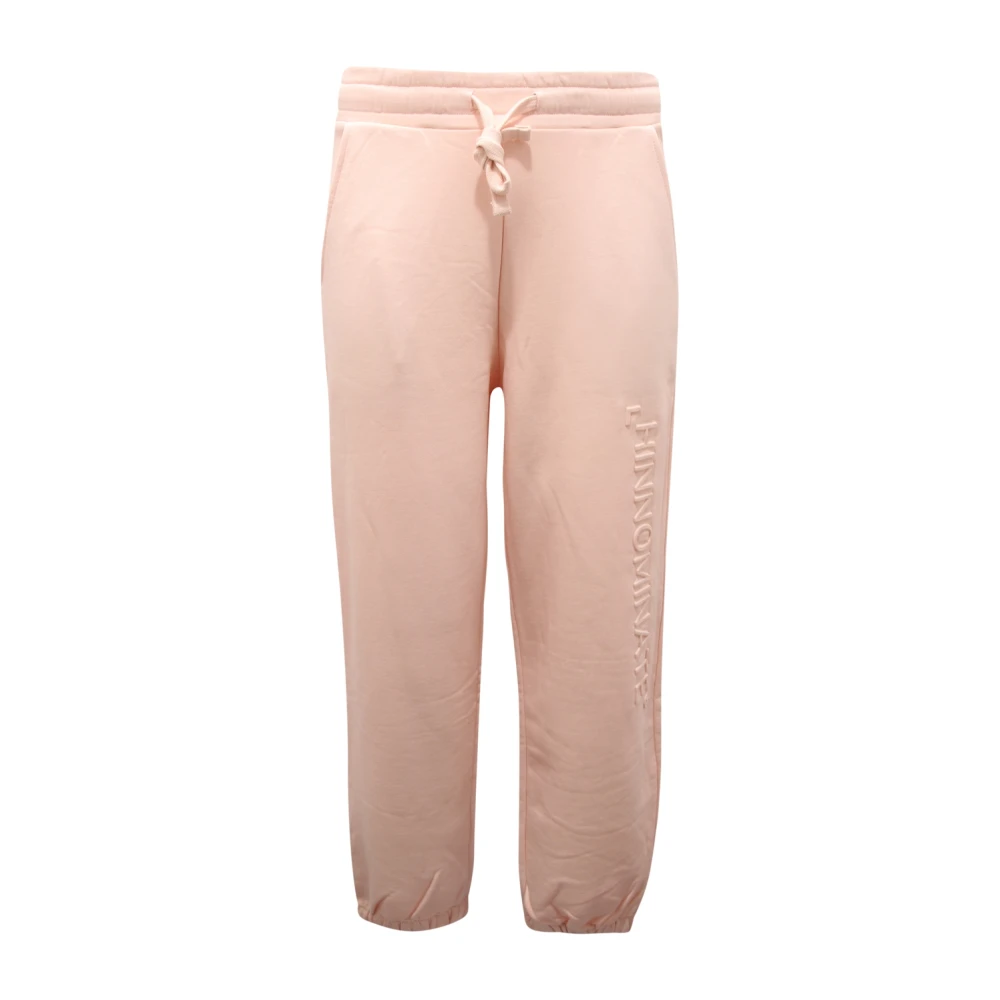 Hinnominate Women's Pink Joggers In Nude Fleece Lining - Sweatpants - S - Trousers