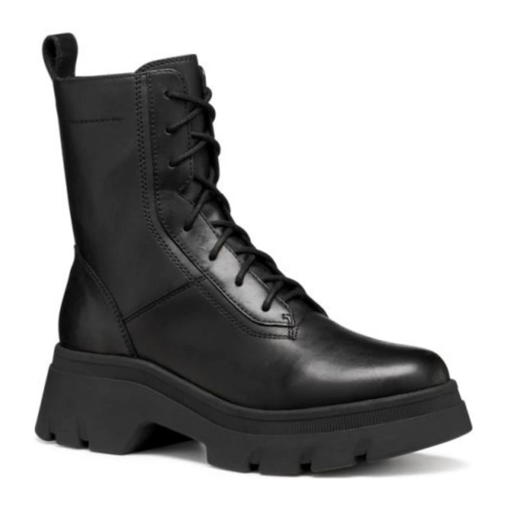 Geox Pluette Ankle Boots - Female - Lace-Up Boots - Black - 5 Uk - Shoes - Image 2