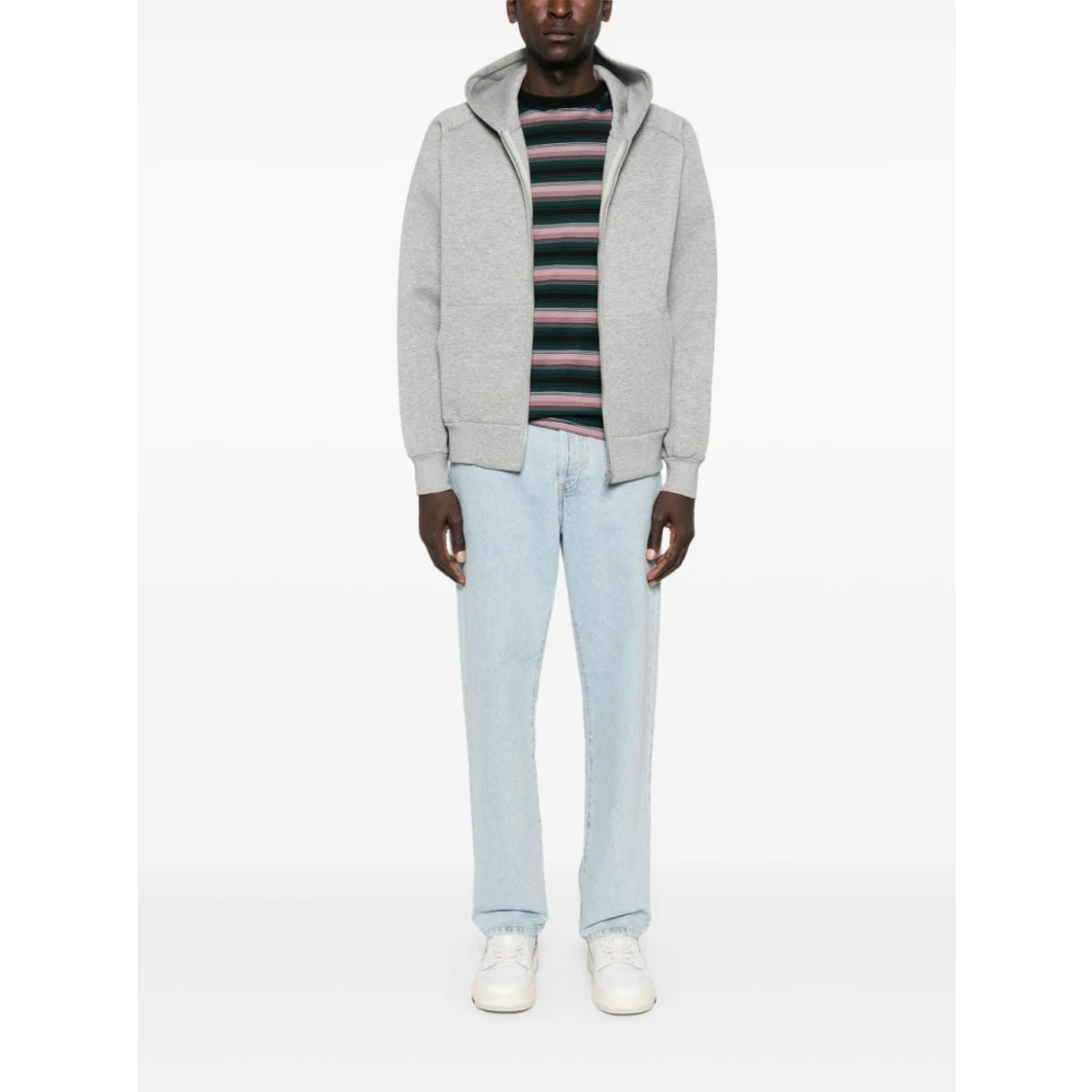 Autry Heather Grey Zip-Through Hoodie Gray Heren