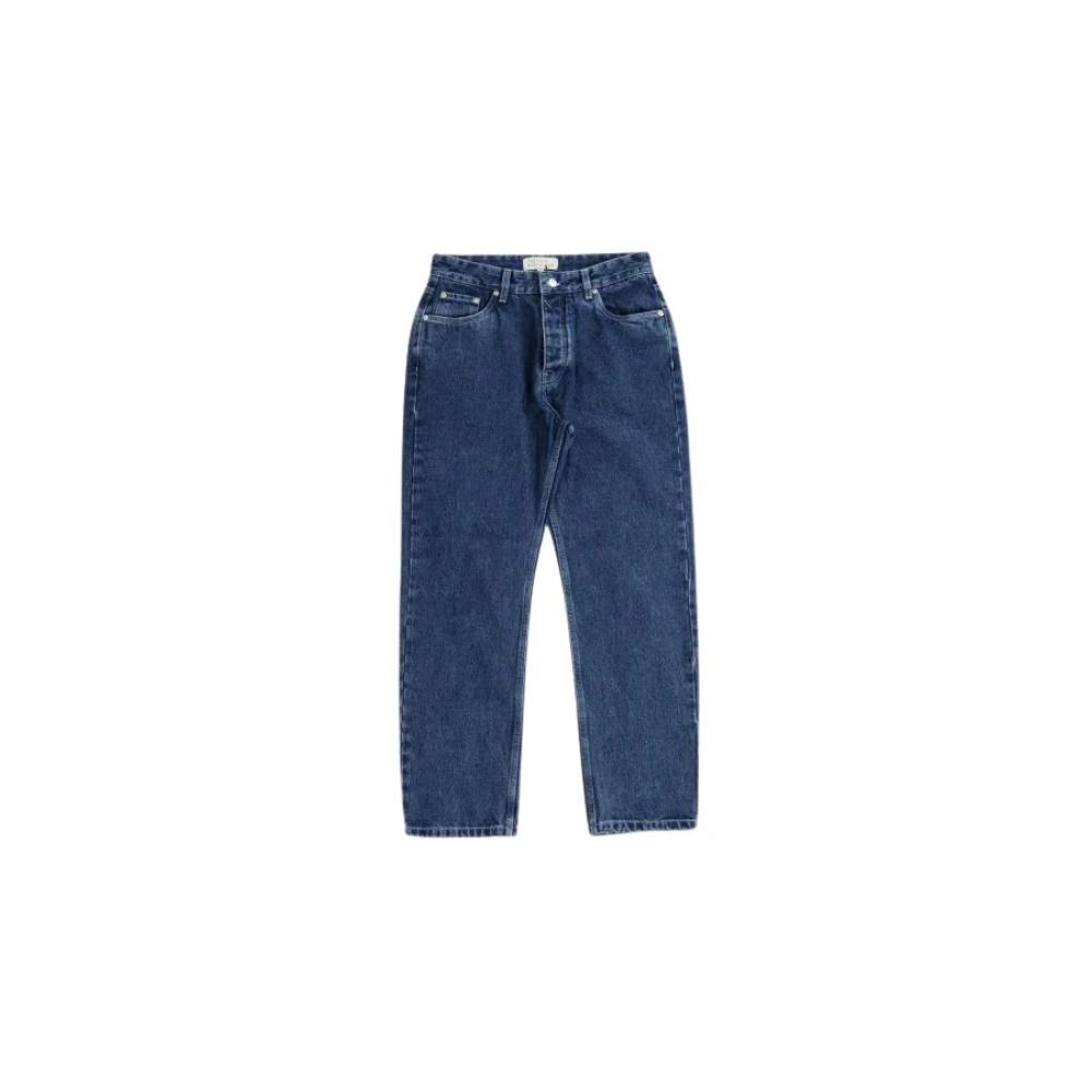 Studio Nicholson Blauwe Denim Straight Leg Jeans Blue Heren