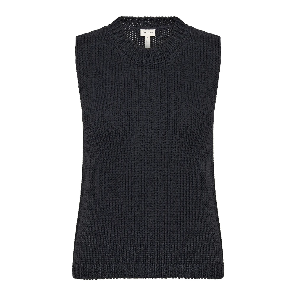 Part Two Metallic Midnight Sweater Nathaniepw Style Black Dames