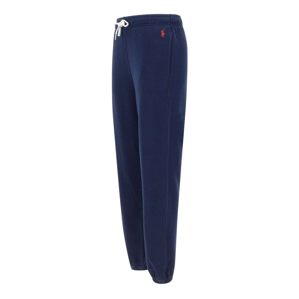 Polo Ralph Lauren Blauwe Katoenen Jogger met Rood Logo Blue Dames