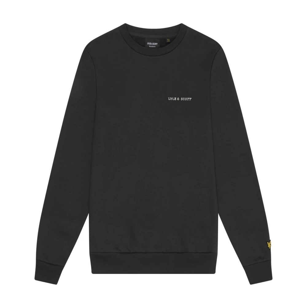 Lyle & Scott Geborduurde crewneck-sweatshirt met tussenlaag Gray Heren