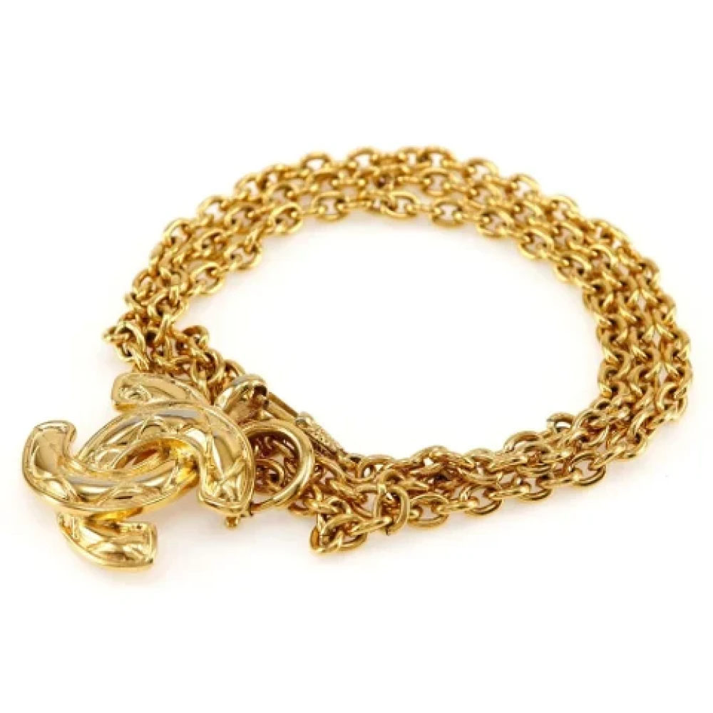 Chanel Vintage Pre-owned Fabric belts Yellow Dames