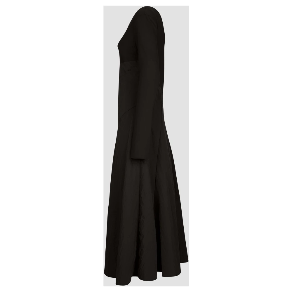 add Jurk IN Jersey + Nylon Truman Crease Black Dames