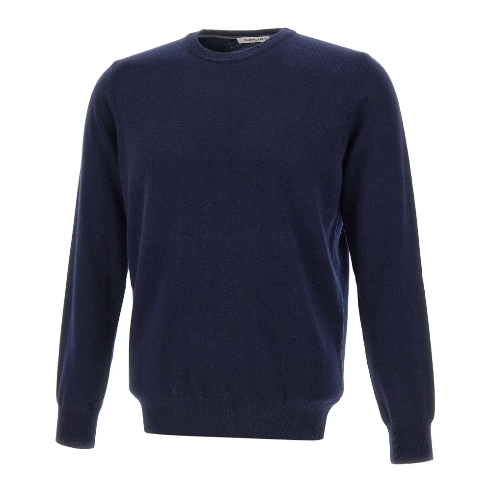 Kangra Men's Blue Round-Neck Knitwear, 3XL, Crew Neck Jumper