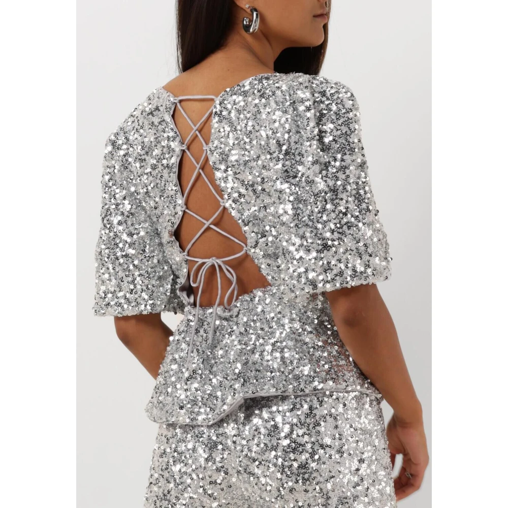 Harper & Yve Zilver Marsja-ls Dames Tops & T-shirts Gray Dames