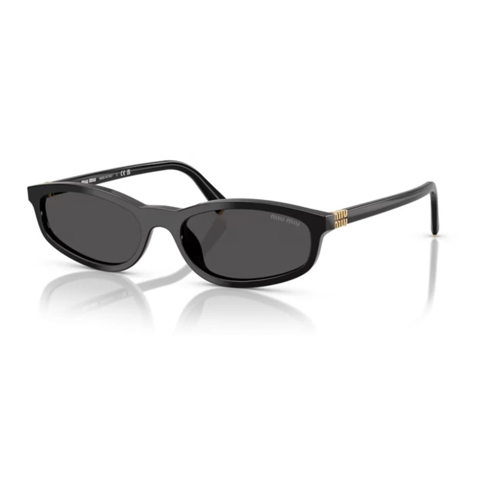 Miu Miu Women's Black/Grey Mu A06s 16K08z Woman Sunglasses Acetate Geometric Normal - Image 5