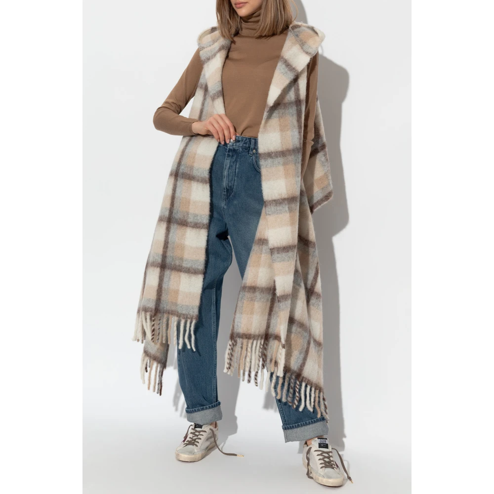Woolrich Poncho met capuchon Beige Dames