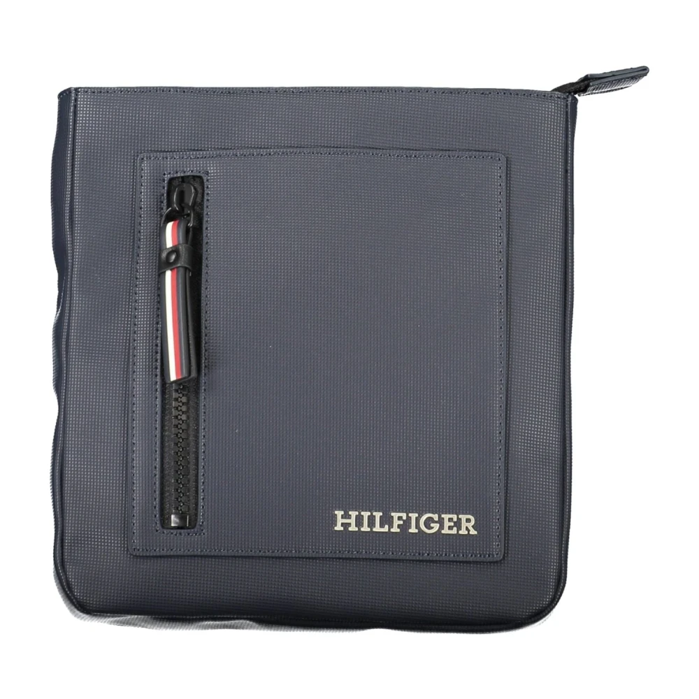 Tommy Hilfiger Blauwe Heren Schoudertas Contrast Details Blue Heren