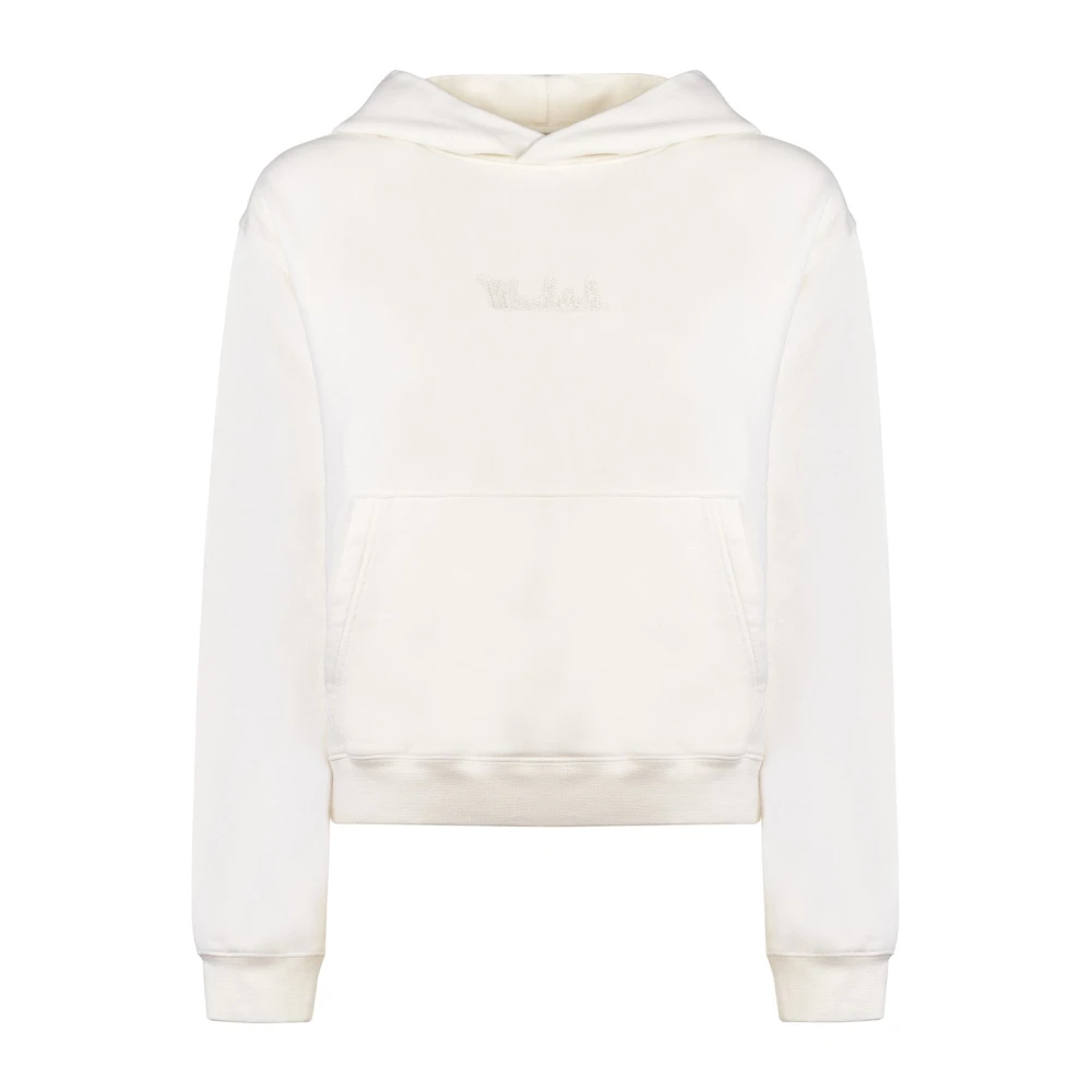 Woolrich Witte Katoenen Sweatshirt Frut3703 Beige Unisex
